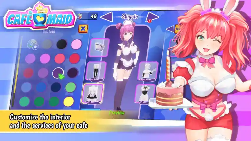 สร้างรายได้จากการเล่น Cafe Maid - Cute Anime Girls