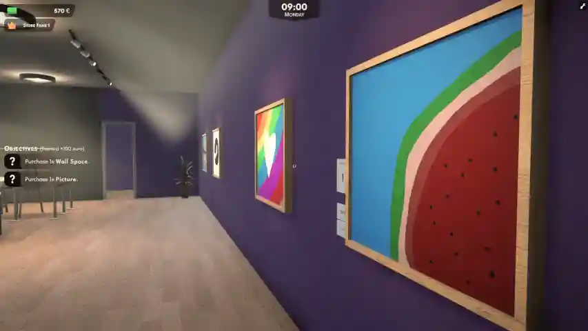 Zarabiaj pieniądze grając w Art Shop Simulator